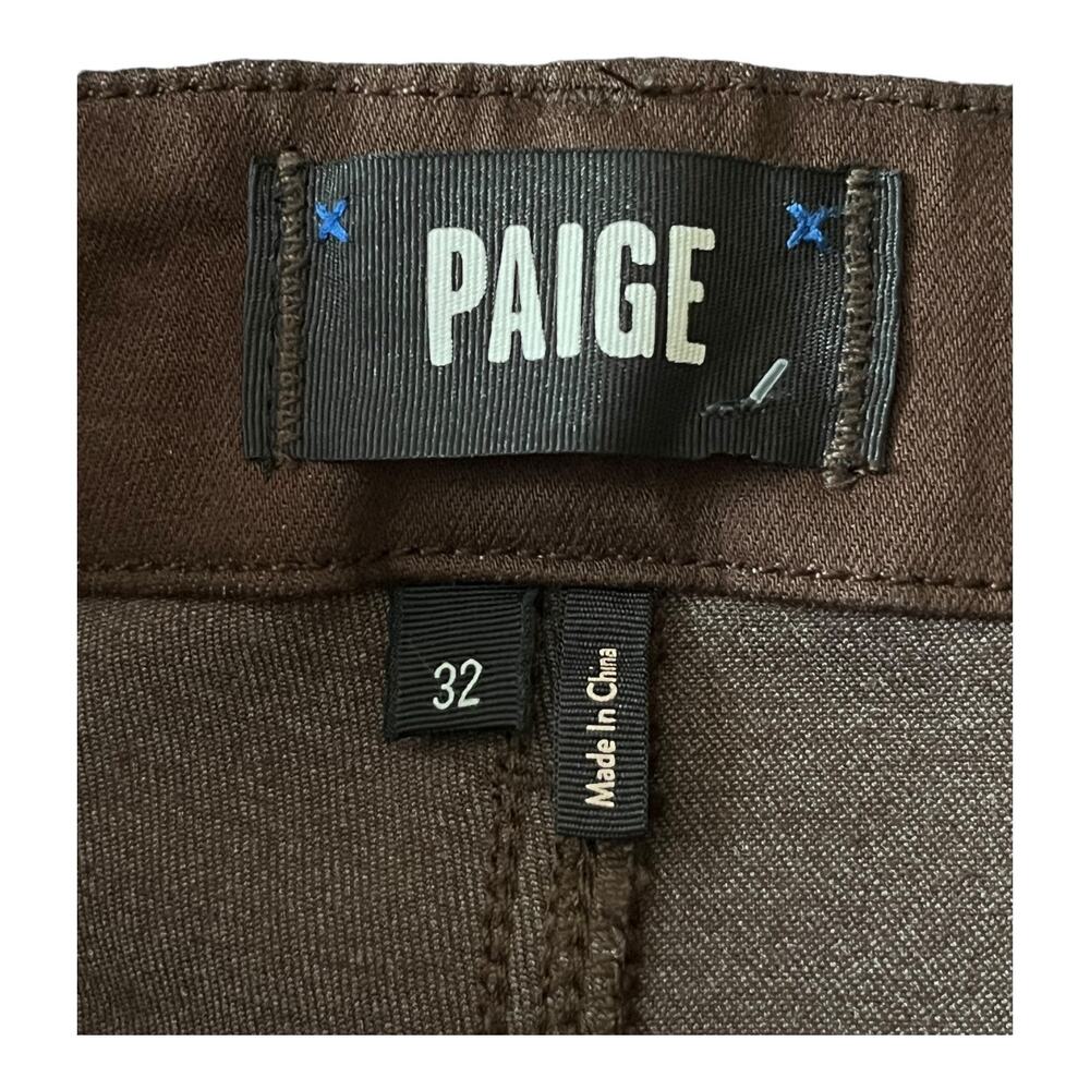 Paige Pants Mayslie coated jogger brown size 32 - Picture 5 of 7